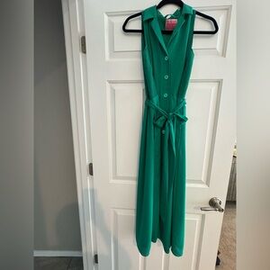 Kate Spade Belted Maxi Dress in Green Size 10 EEUC